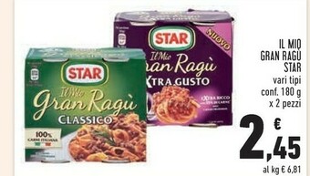 Conad Star Il Mio Gran Ragù Extra Gusto offerta