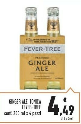 Conad Fever tree Premium Ginger Ale offerta
