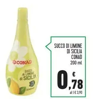Conad Conad - Succo Di Limone Di Sicilia 200 G(ml) offerta
