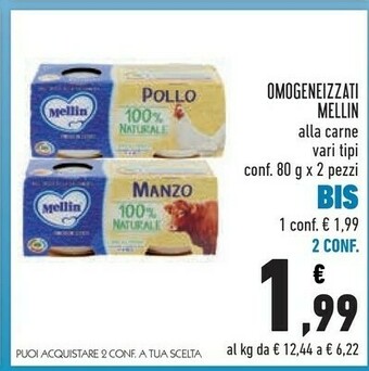 Conad Mellin Omogeneizzati offerta