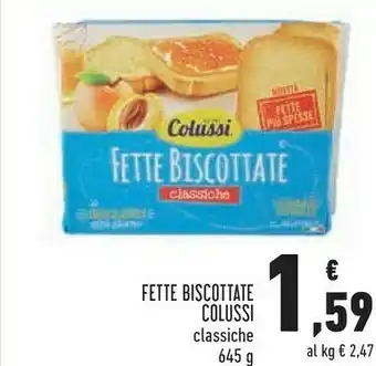 Conad Colussi Fette biscottate offerta