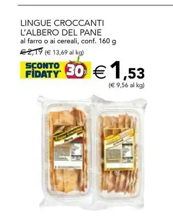 Esselunga L'Albero Del Pane - Lingue Croccanti Farro 160 G(ml) offerta