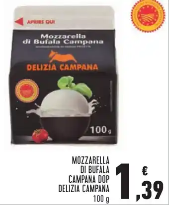 Conad Margherita Delizia Campana Mozzarella di Bufala Campana Dop 100g offerta