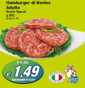 Prix Quality Hamburger di Bovino Adulto 200g offerta
