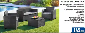 SET GIARDINO NEBRASKA ANTRACITE
