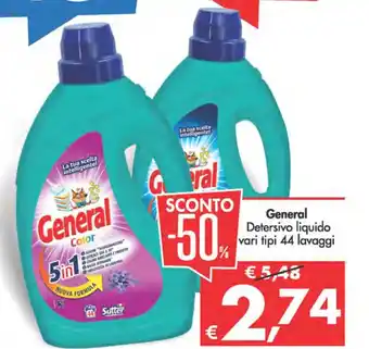Deco Supermercati General Detersivo liquido vari tipi 44 lavaggi offerta