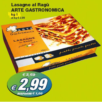 Prix Quality Arte Gastronomica Lasagne al Ragù 1kg offerta