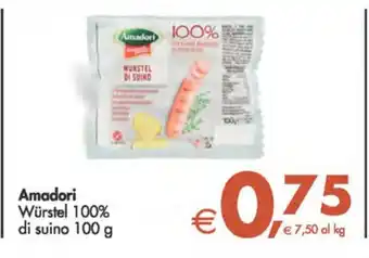 Deco Supermercati Amadori Würstel 100% di suino 100 g offerta
