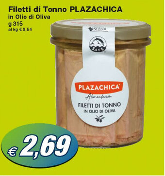 Prix Quality Plazachica Filetti di Tonno 315g offerta