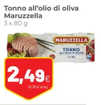 Coop famiglia cooperativa Tonno all'olio di oliva Maruzzella 3 x 80 g offerta