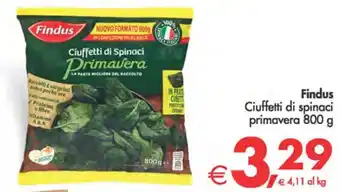 Deco Supermercati Findus Ciuffetti di spinaci primavera 800 g offerta