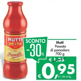 Deco Supermercati Mutti Passata di pomodoro 700 g offerta