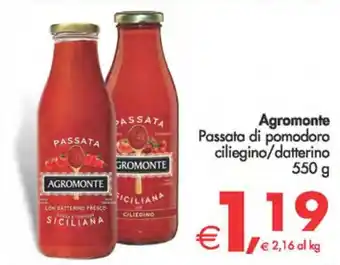 Deco Supermercati Agromonte Passata di pomodoro ciliegino/datterino 550 g offerta