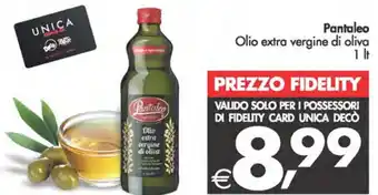 Deco Supermercati Pantaleo Olio extra vergine di oliva 1 lt offerta