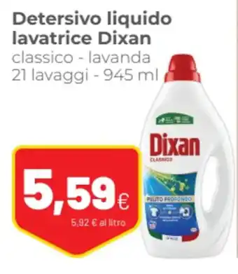 Detersivo liquido lavatrice Dixan classico - lavanda 21 lavaggi - 945 ml