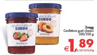 Deco Supermercati Zuegg Confetture gusti classici 320/330 g offerta