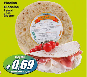 Prix Quality Piadina Classica 3 pezzi 300g offerta