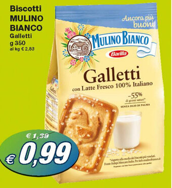 Prix Quality Mulino Bianco Biscotti 350g offerta