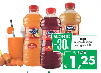 Deco Supermercati Yoga Succo di frutta vari gusti 1 It offerta
