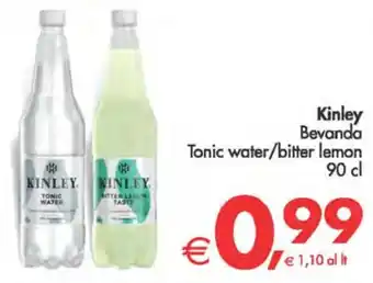 Deco Supermercati Kinley Bevanda Tonic water/bitter lemon 90 cl offerta