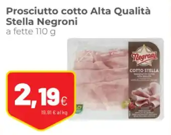 Coop famiglia cooperativa Prosciutto cotto Alta Qualità Stella Negroni a fette 110 g offerta