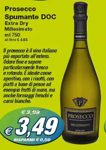 Prix Quality Prosecco Spumante DOC 750ml offerta