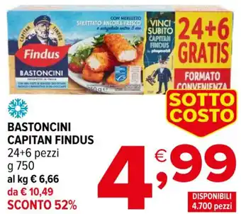 Iperal BASTONCINI CAPITAN FINDUS 24+6 pezzi g 750 offerta