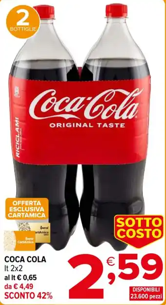 Iperal COCA COLA It 2x2 offerta