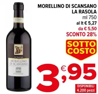 Iperal MORELLINO DI SCANSANO LA RASOLA ml 750 offerta