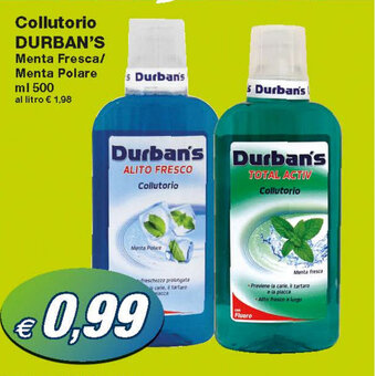 Prix Quality Durban's Collutorio 500ml offerta