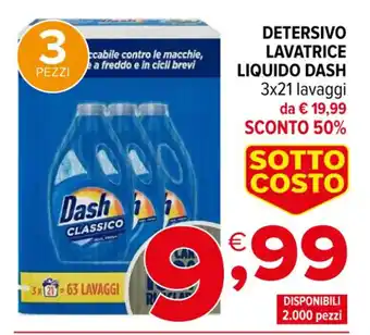 Iperal DETERSIVO LAVATRICE LIQUIDO DASH 3x21 lavaggi offerta