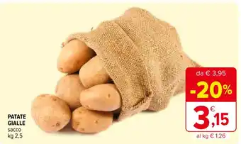 Iperal PATATE GIALLE sacco kg 2,5 offerta