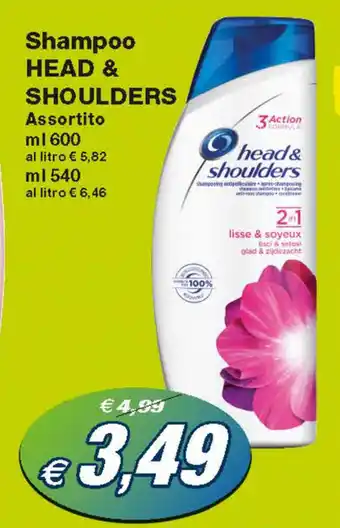 Prix Quality Head & Shoulders Shampoo 600ml/540ml offerta