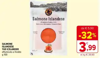 Iperal SALMONE ISLANDESE THE ICELANDER affumicato a freddo g 100 offerta