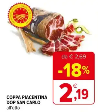 Iperal COPPA PIACENTINA DOP SAN CARLO all'etto offerta