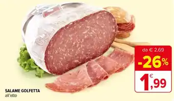 Iperal SALAME GOLFETTA all'etto offerta