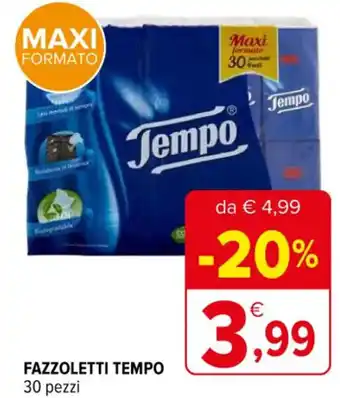 Iperal FAZZOLETTI TEMPO 30 pezzi offerta