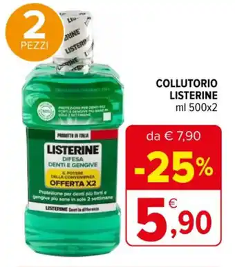Iperal COLLUTORIO LISTERINE ml 500x2 offerta