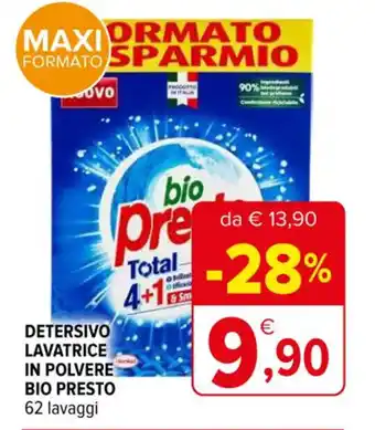 Iperal DETERSIVO LAVATRICE IN POLVERE BIO PRESTO 62 lavaggi offerta