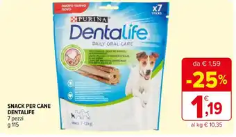Iperal SNACK PER CANE DENTALIFE 7 pezzi g 115 offerta