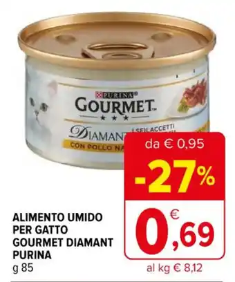 Iperal ALIMENTO UMIDO PER GATTO GOURMET DIAMANT PURINA g 85 offerta