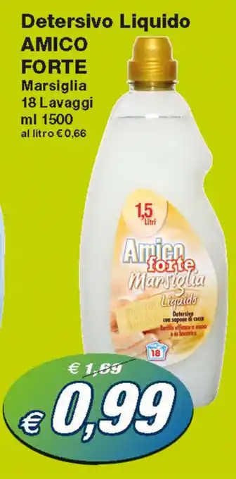 Prix Quality Amico Forte Detersivo Liquido 1500ml offerta