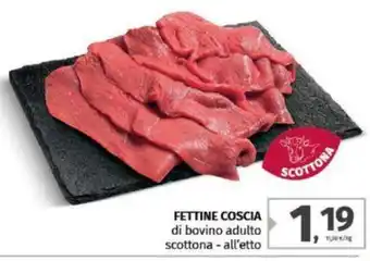 FETTINE COSCIA di bovino adulto scottona - all'etto