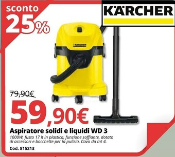 Brico Io Aspiratore Solidi E Liquidi WD 3 offerta