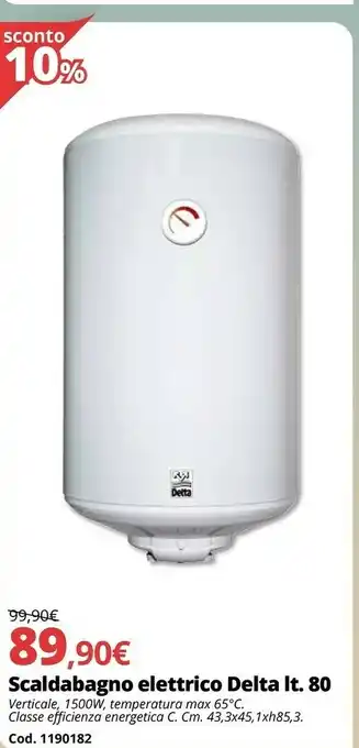 Scaldabagno Elettrico Delta Lt. 80