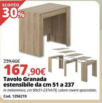 Brico Io Tavolo Granada Estensibile Da Cm 51 A 237 offerta
