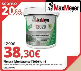 Maxmeyer Pittura Igienizzante T2020 Lt. 14