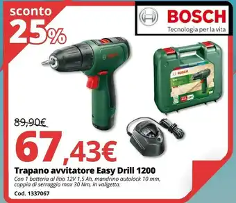 Brico Io Bosch Trapano Avvitatore Easy Drill 1200 offerta
