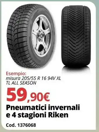 Brico Io Pneumatici Invernali E 4 Stagioni Riken offerta