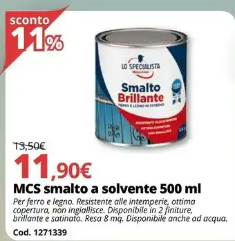 Brico Io MCS Smalto A Solvente 500 Ml offerta